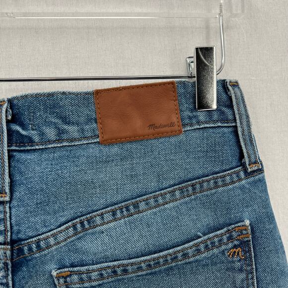 MADEWELL Retro Crop Bootcut Jeans Womens 27 Blue Two Tone Edition High Rise - Picture 10 of 13